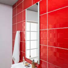 Acuarela 20x50 revest de pared rojo brillante 2da Selec precio x m2