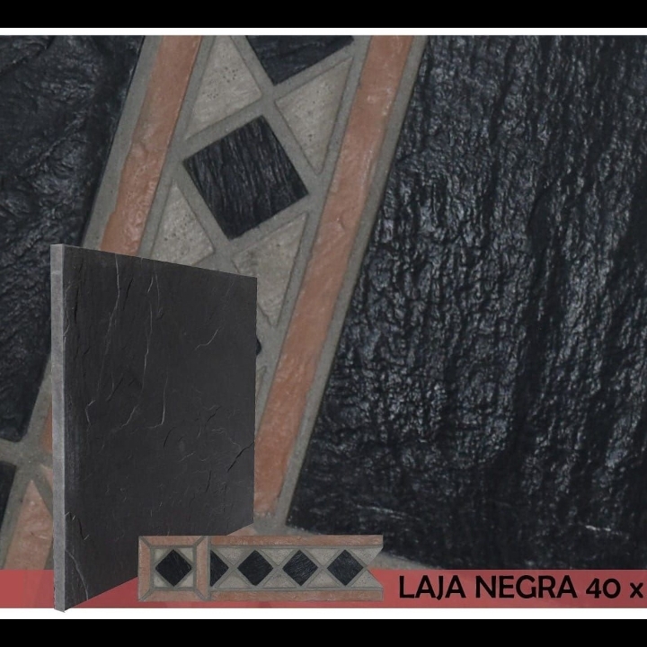 Ceramice Lanik 40x40 Baldosón Laja Negro xcja 0.64m2 